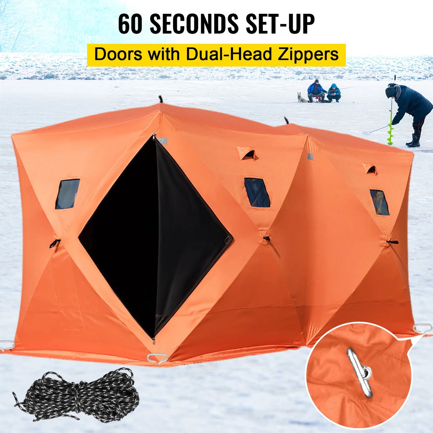 VEVOR Ice Fishing Tent Warm - Tool Traction
