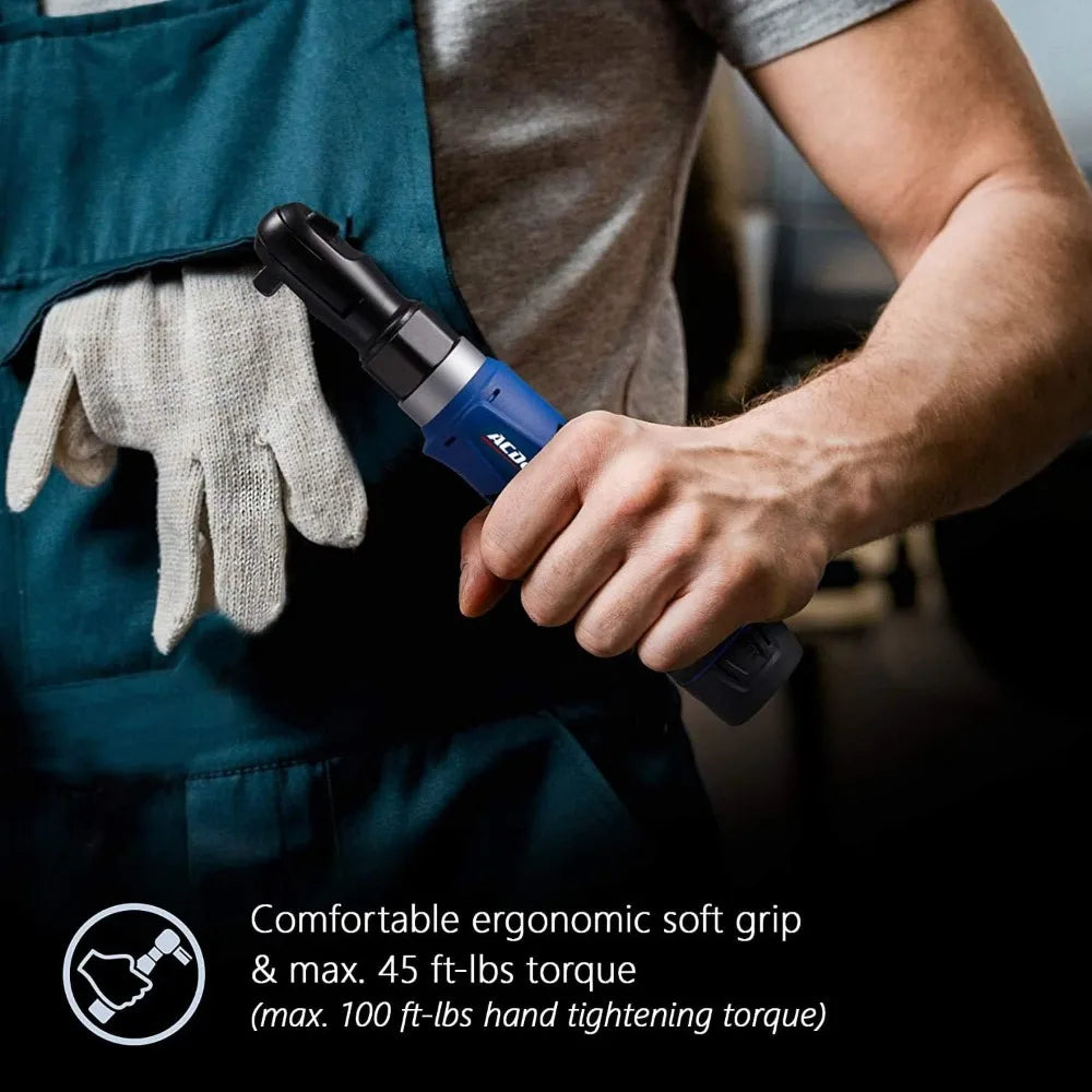 Ratchet Wrench Combo Tool Kit with 2 Batteries and Canvas Bag - Tool Traction