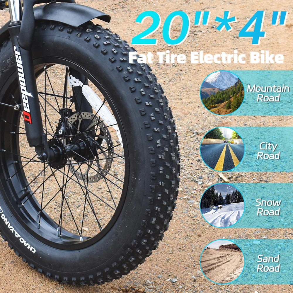 Folding Electric Bicycle 1000W 48V Mountain Style