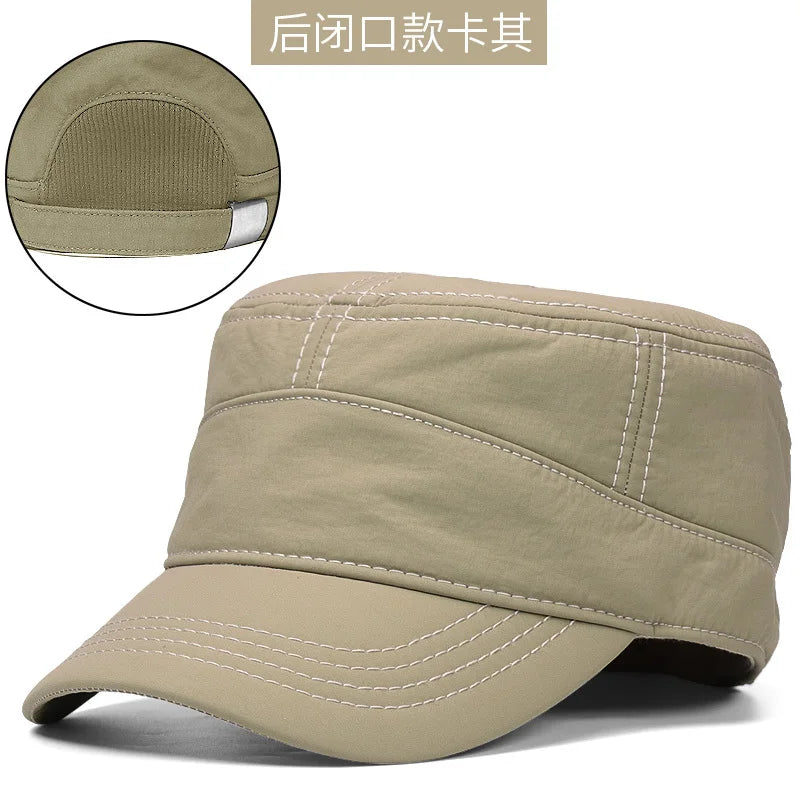 Hat Man Woman Outdoor Warm Flat Army Cap