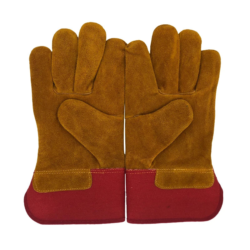 Working Gloves Cowhide Leather Men Working Welding Gloves Safety