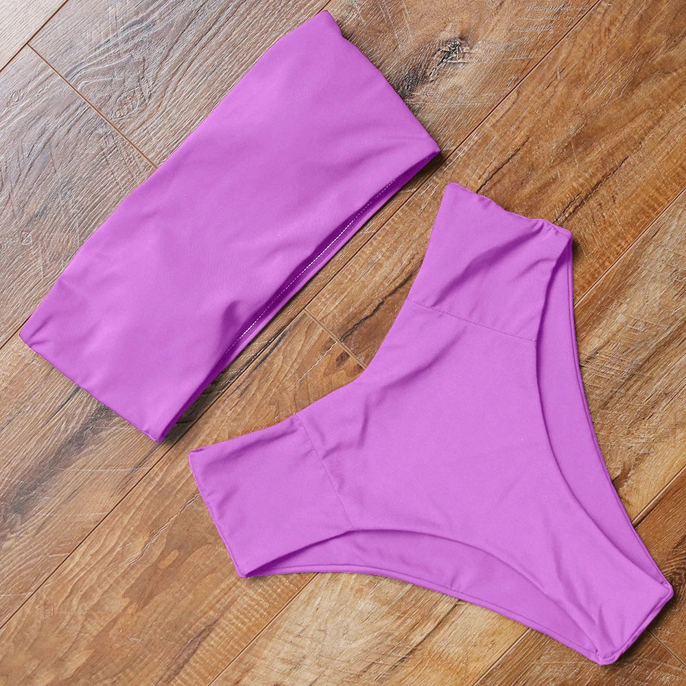 High Waist Swimsuit Women Push Up