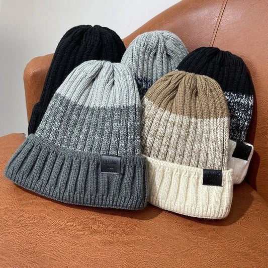 Winter Hats Add Fur Lined Men And Women Keep Warm Beanie Cap