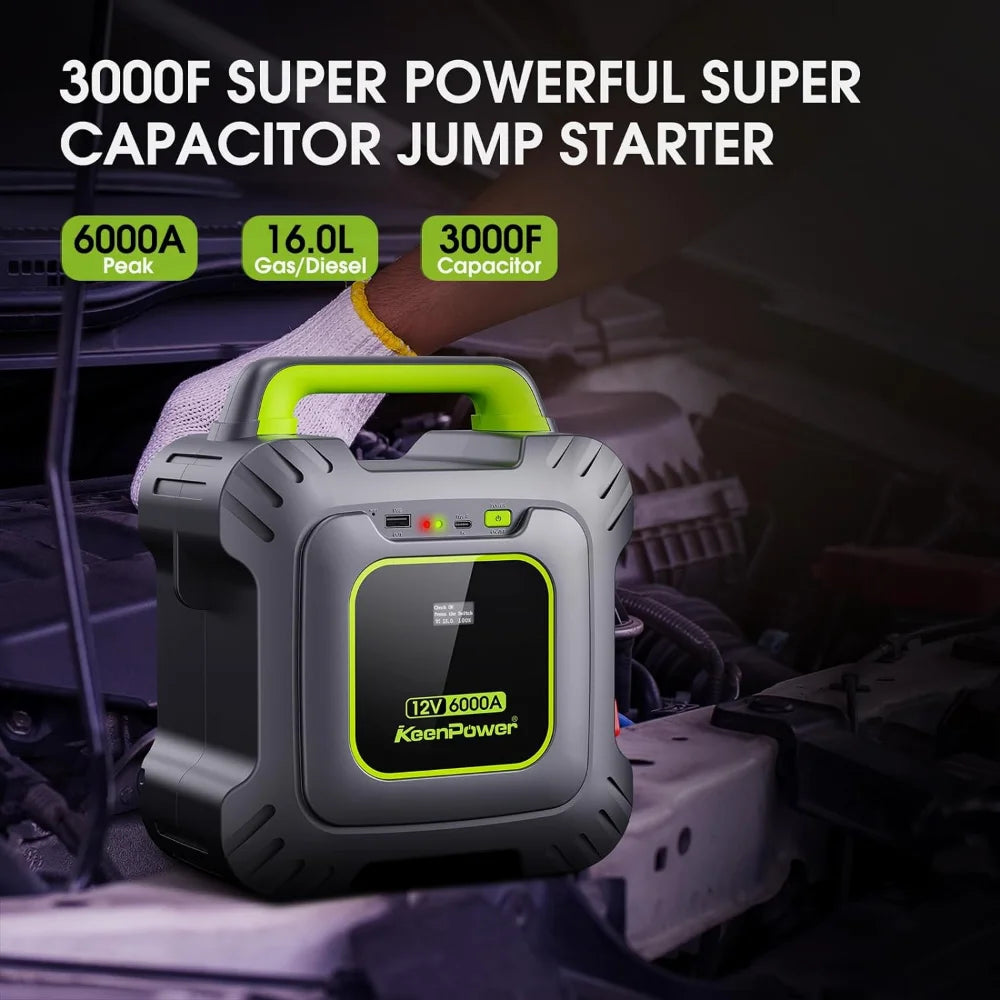 Portable Auto Jump Starter for 12V Car, - Tool Traction