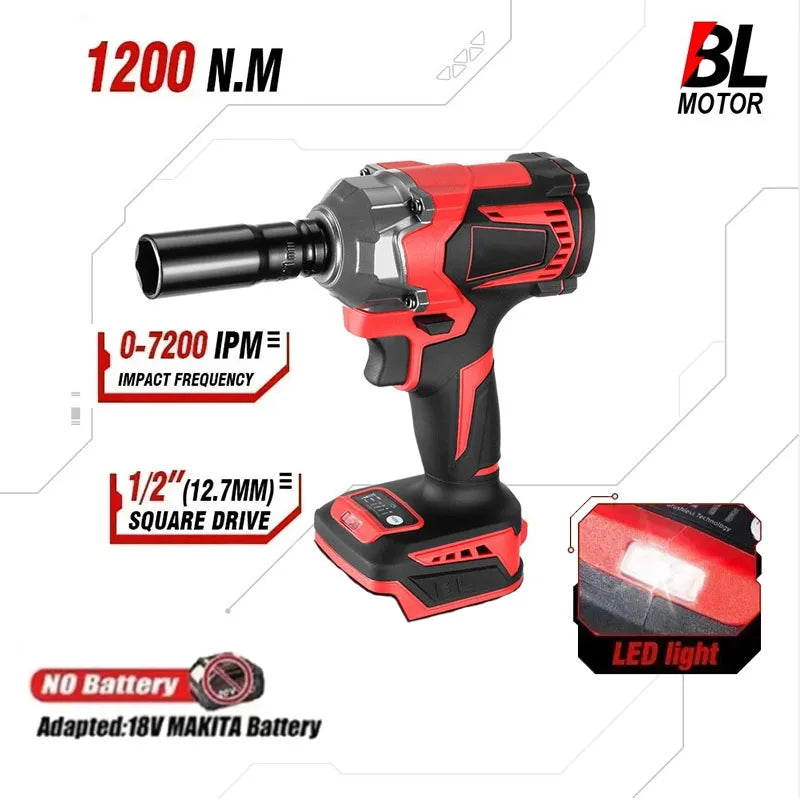 Impact Wrench 1/2 Inch Electric Wrench - Tool Traction