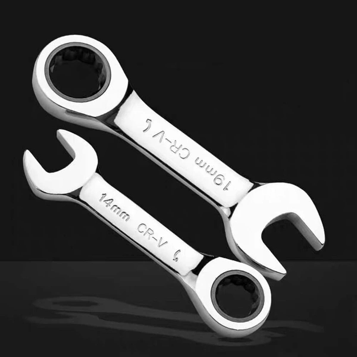 Wrench Stubby Combination Ratchet Socket Spanner Nut Repair Tools - Tool Traction