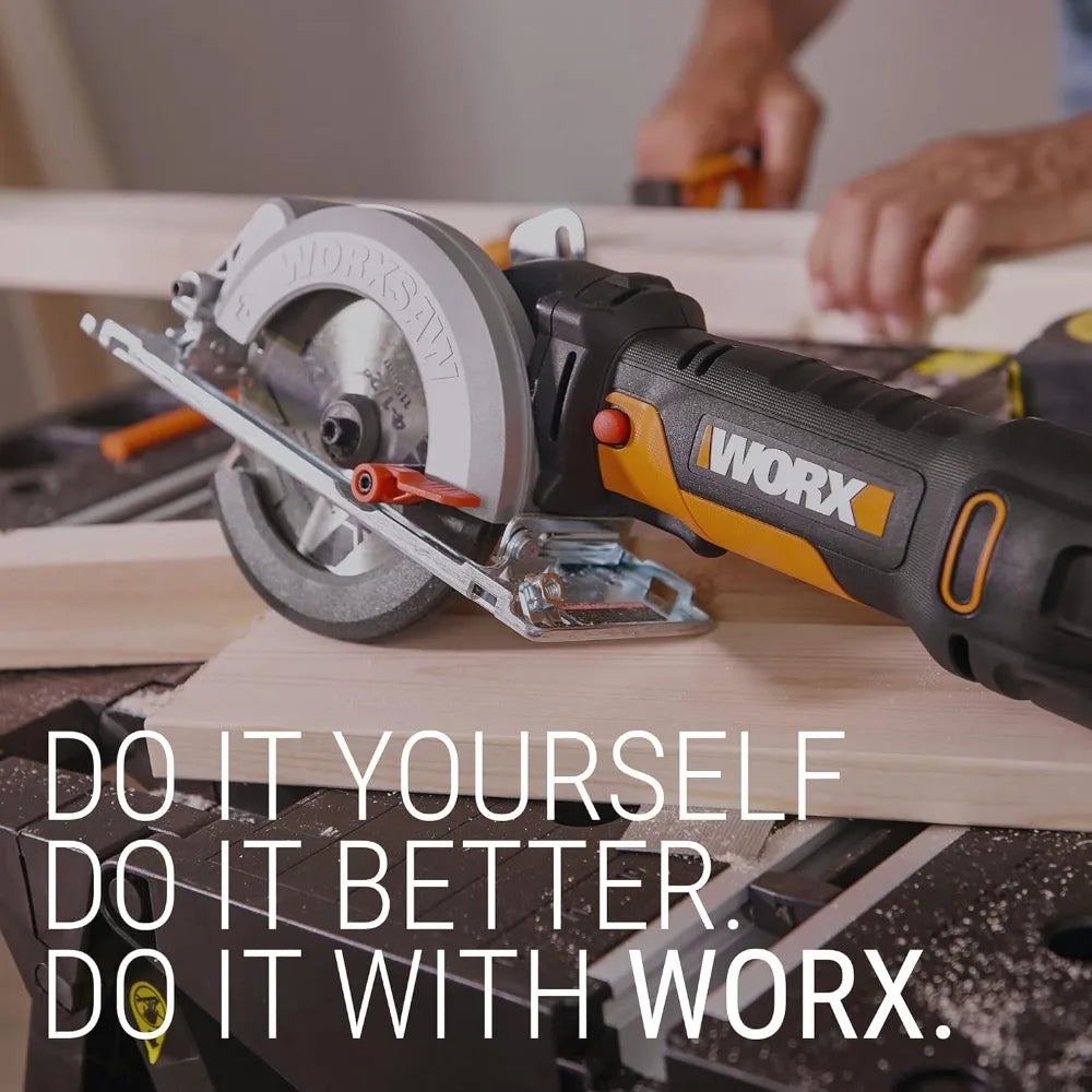 Worx WX439L 4.5 Amp WORXSAW 4.5" Electric Compact Circular Saw - Tool Traction