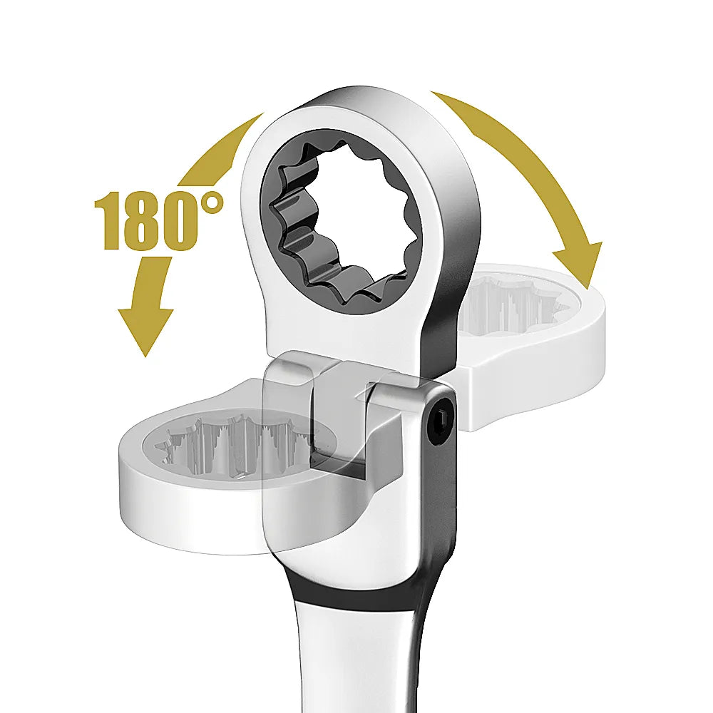 Flex Head Ratcheting Wrench Set, Metric Ratchet Combination - Tool Traction