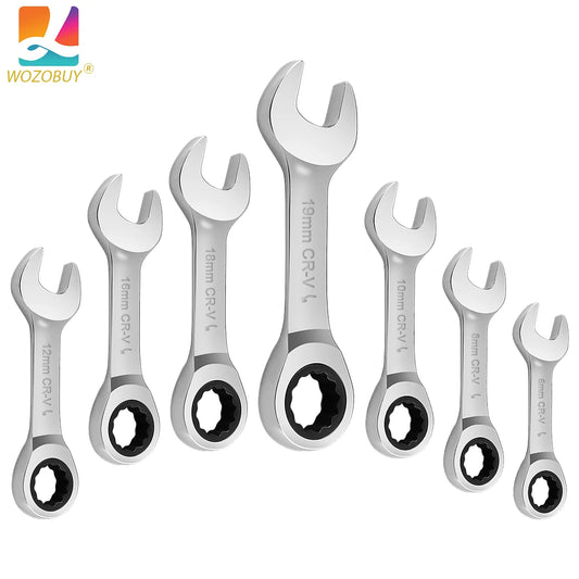 Wrench Stubby Combination Ratchet Socket Spanner Nut Repair Tools - Tool Traction