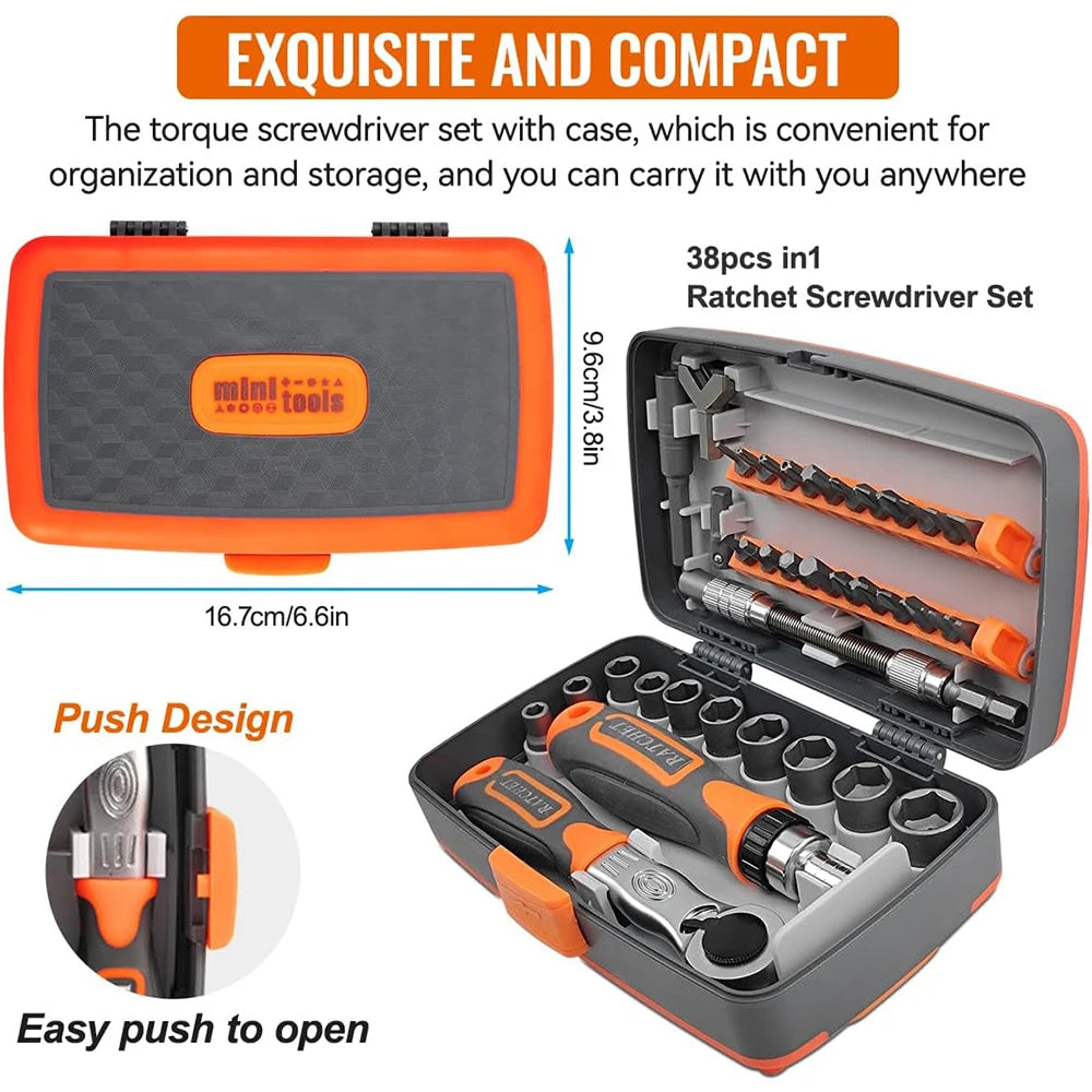 Ratchet Wrench Screwdriver Set Mini Ratchet - Tool Traction