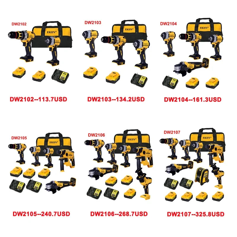 Drill Set 11-tools Wireless Power Tools