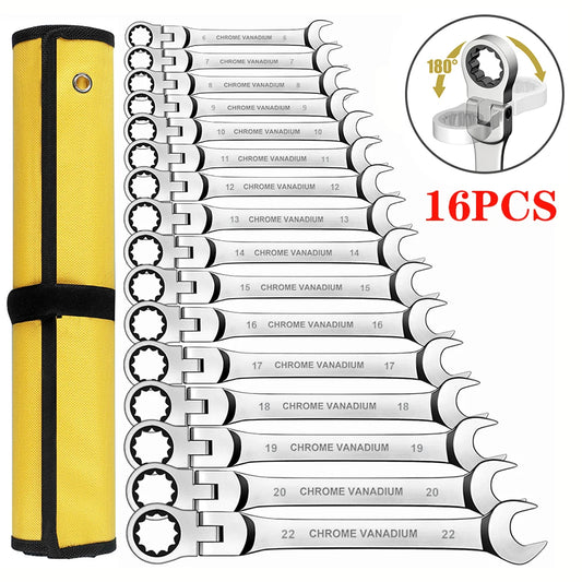 Ratcheting Combination Wrench Set, - Tool Traction