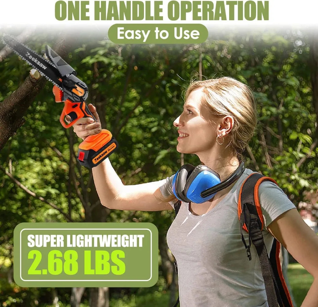 Mini Chainsaw 6 Inch Cordless, - Tool Traction