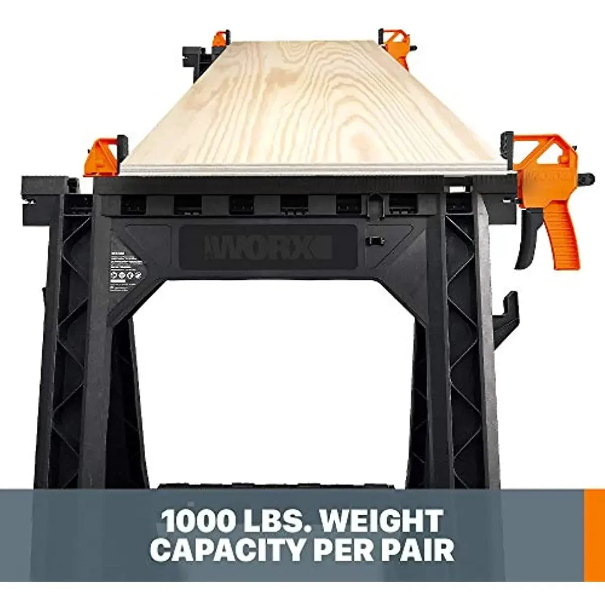 WORX WX065 Clamping Sawhorses with Bar Clamps - Tool Traction