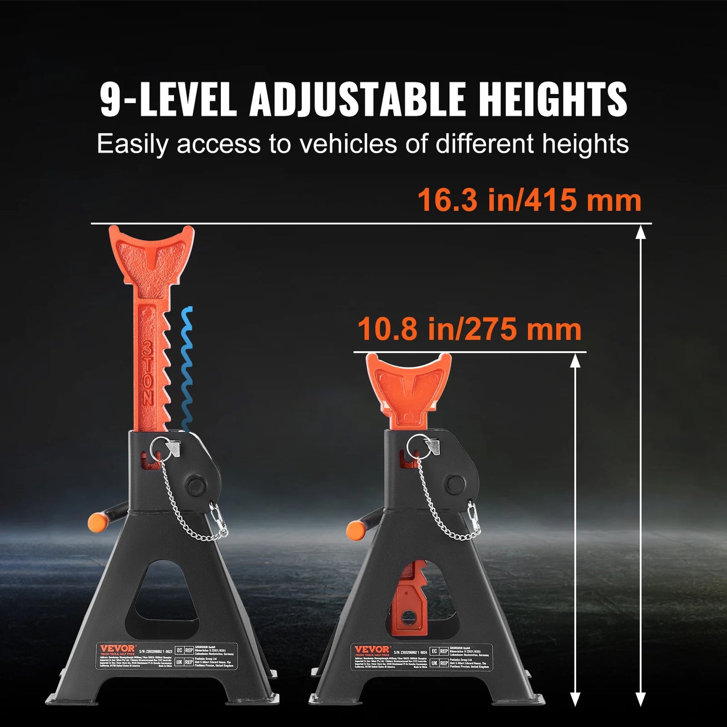 VEVOR Jack Stands 3/6 Ton - Tool Traction