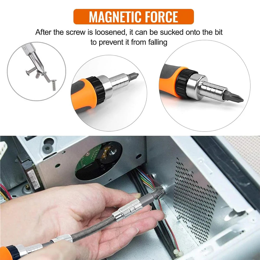 Ratchet Wrench Screwdriver Set Mini Ratchet - Tool Traction