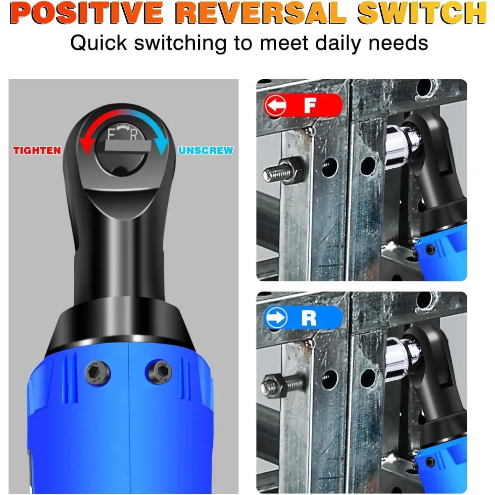 Ratchet Wrench Set, Cordless Ratchet Right Angle Wrench - Tool Traction