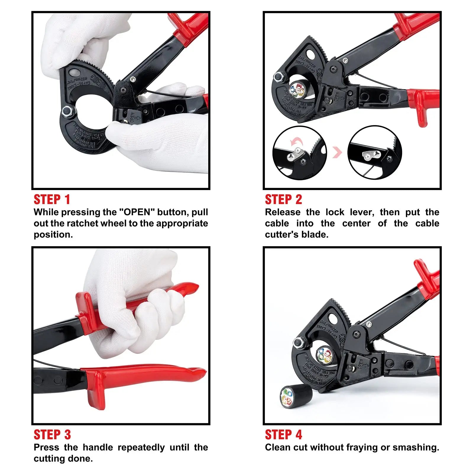 Cable Cutters Heavy Duty for Electricians and DIY - Tool Traction