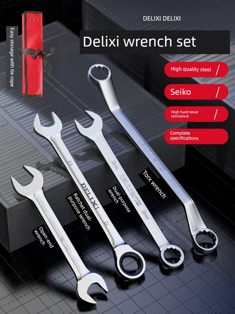 Wrench Dual-Purpose Ratchet Board Tool Collection Open-End - Tool Traction