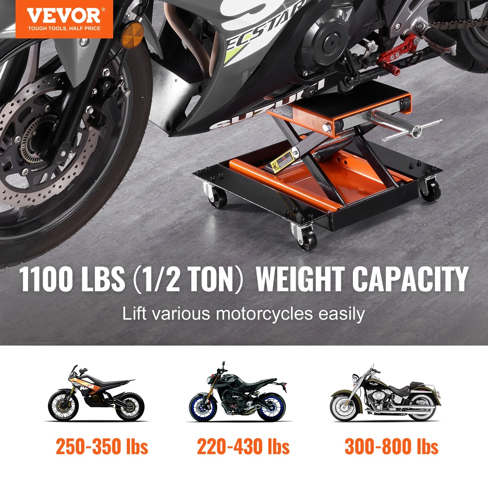 VEVOR Motorcycle Lift - Tool Traction