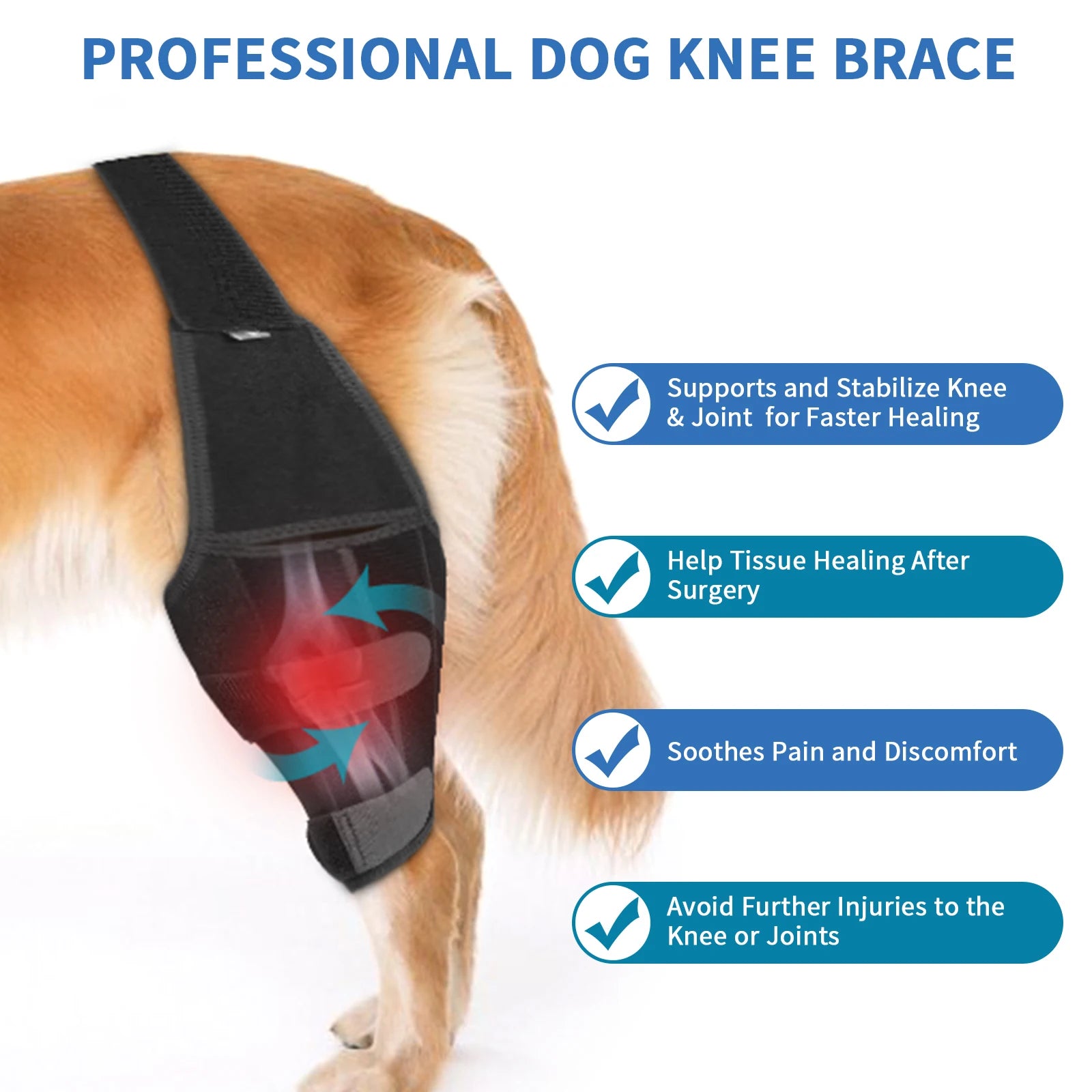 Pet Puppy Knee Brace Straps Dog - Tool Traction