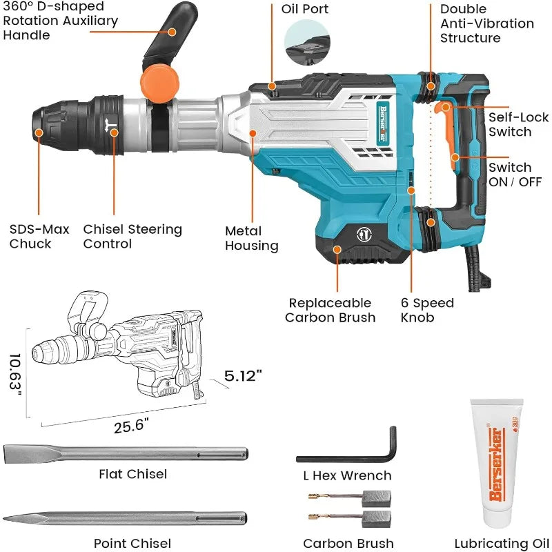 Demolition Jack Hammer 1-9/16"