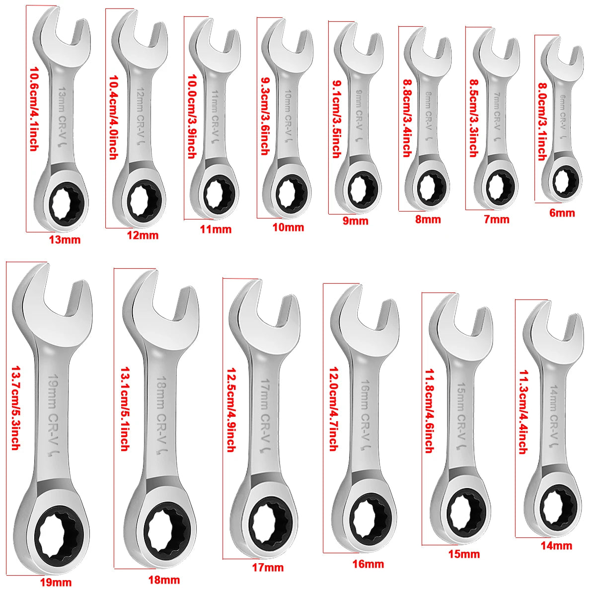 Stubby Combination Wrench Set, - Tool Traction