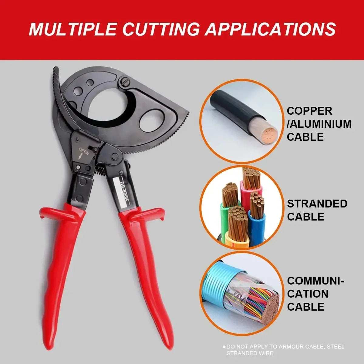 Ratchet Cable Cutter, - Tool Traction