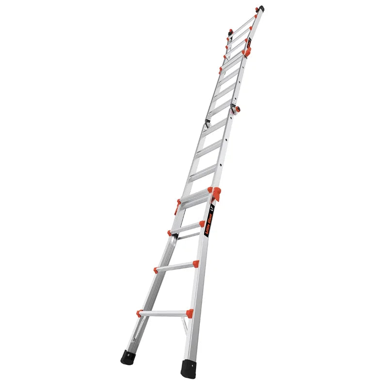 Little Giant 15' Aluminum Multi-Use Ladder with Rack - Tool Traction