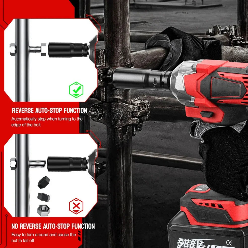 Impact Wrench 1/2 Inch Electric Wrench - Tool Traction