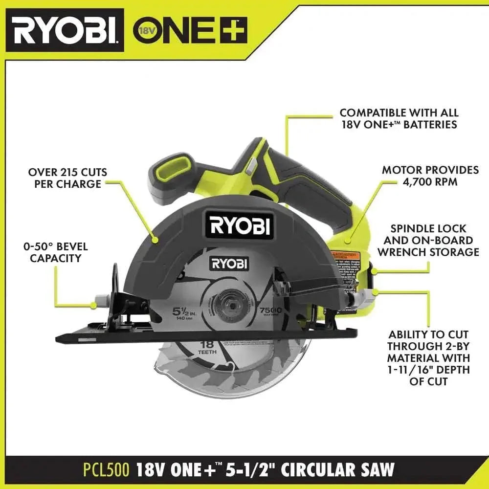 Ryobi 18V 5-1/2" Circular Saw - Tool Traction