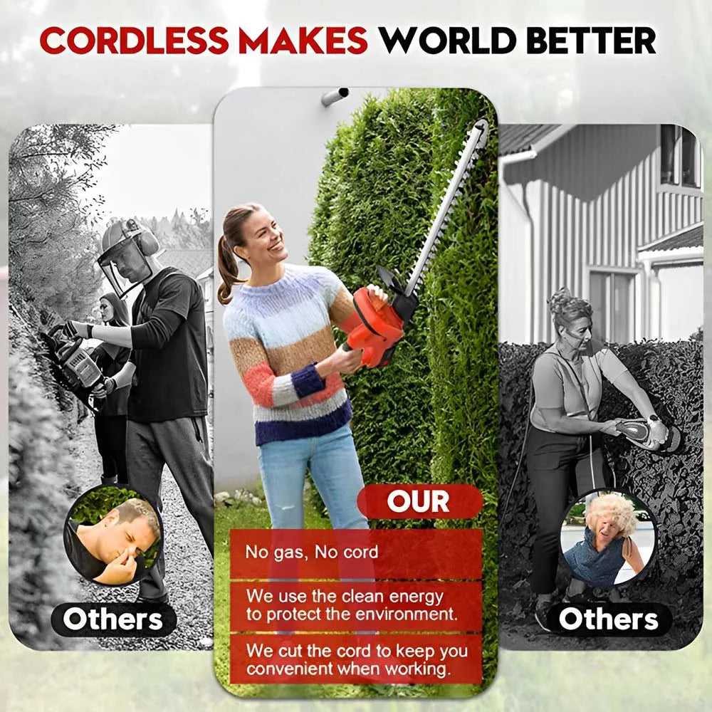 Electric Hedge Trimmer Cordless - Tool Traction