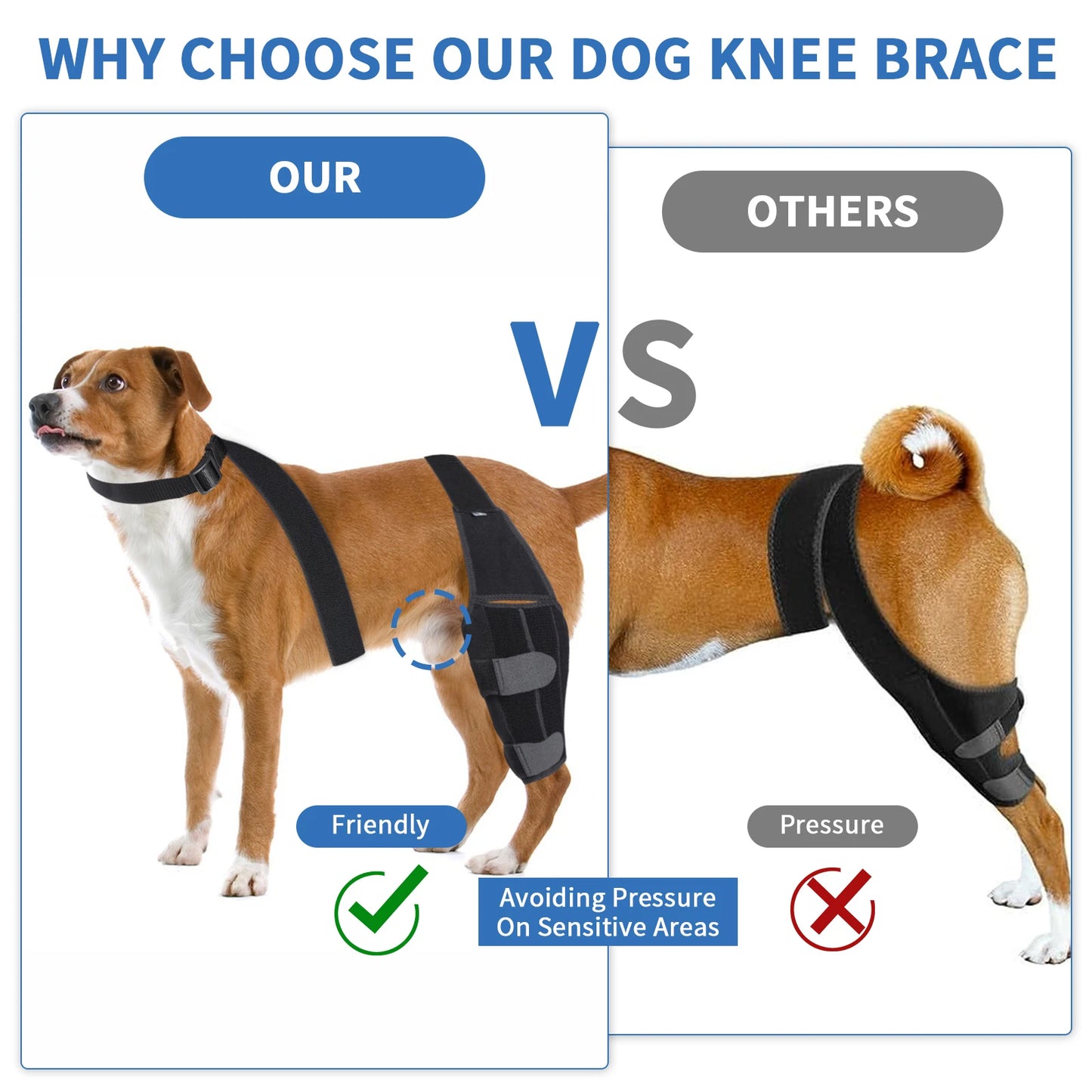 Pet Puppy Knee Brace Straps Dog - Tool Traction