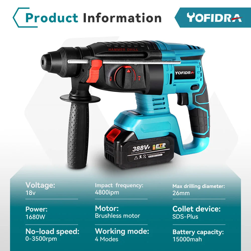 Yofidra Electric Hammer Drill