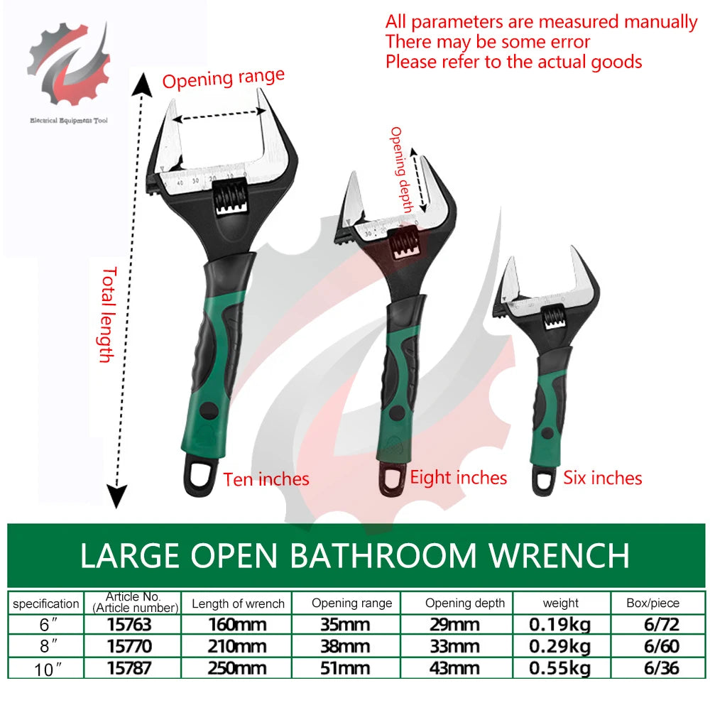 Adjustable Wrench Universal Spanner Steel