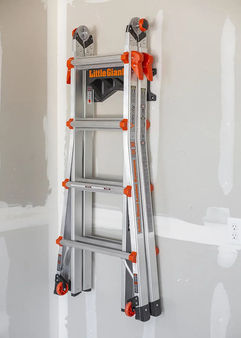 Little Giant 15' Aluminum Multi-Use Ladder with Rack - Tool Traction