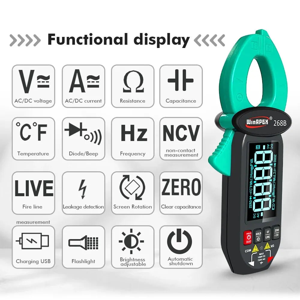 Clamp Meter True RMS Digital Multimeter - Tool Traction