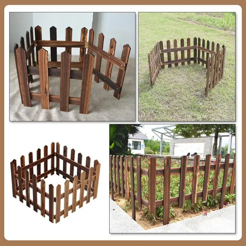 1pc Wood Picket Garden Fence