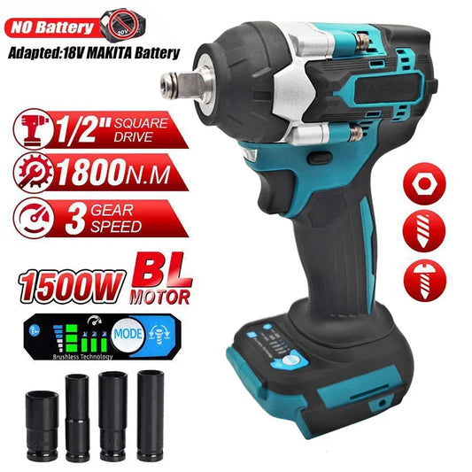 Impact Wrench Fit for Makita 18V Battery 18V - Tool Traction