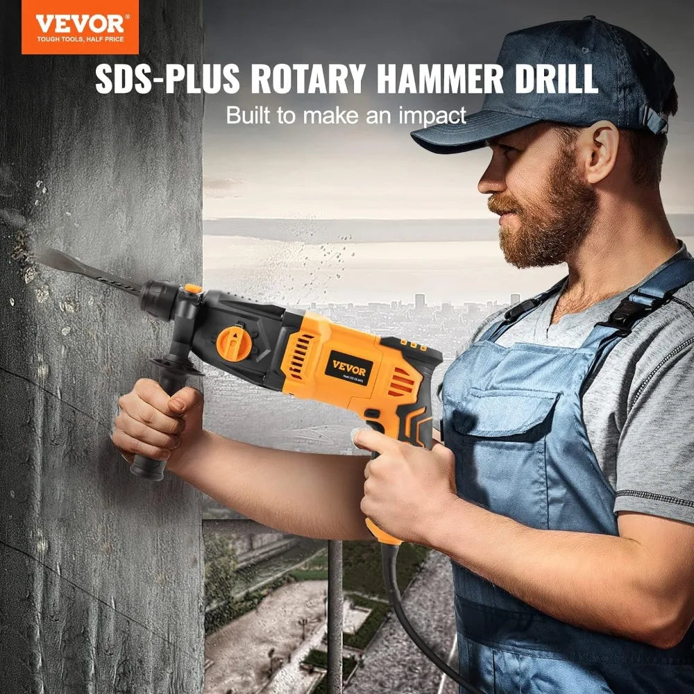 Rotary Hammer Drill, 8 Amp Corded Drills 1 Inch SDS-Plus