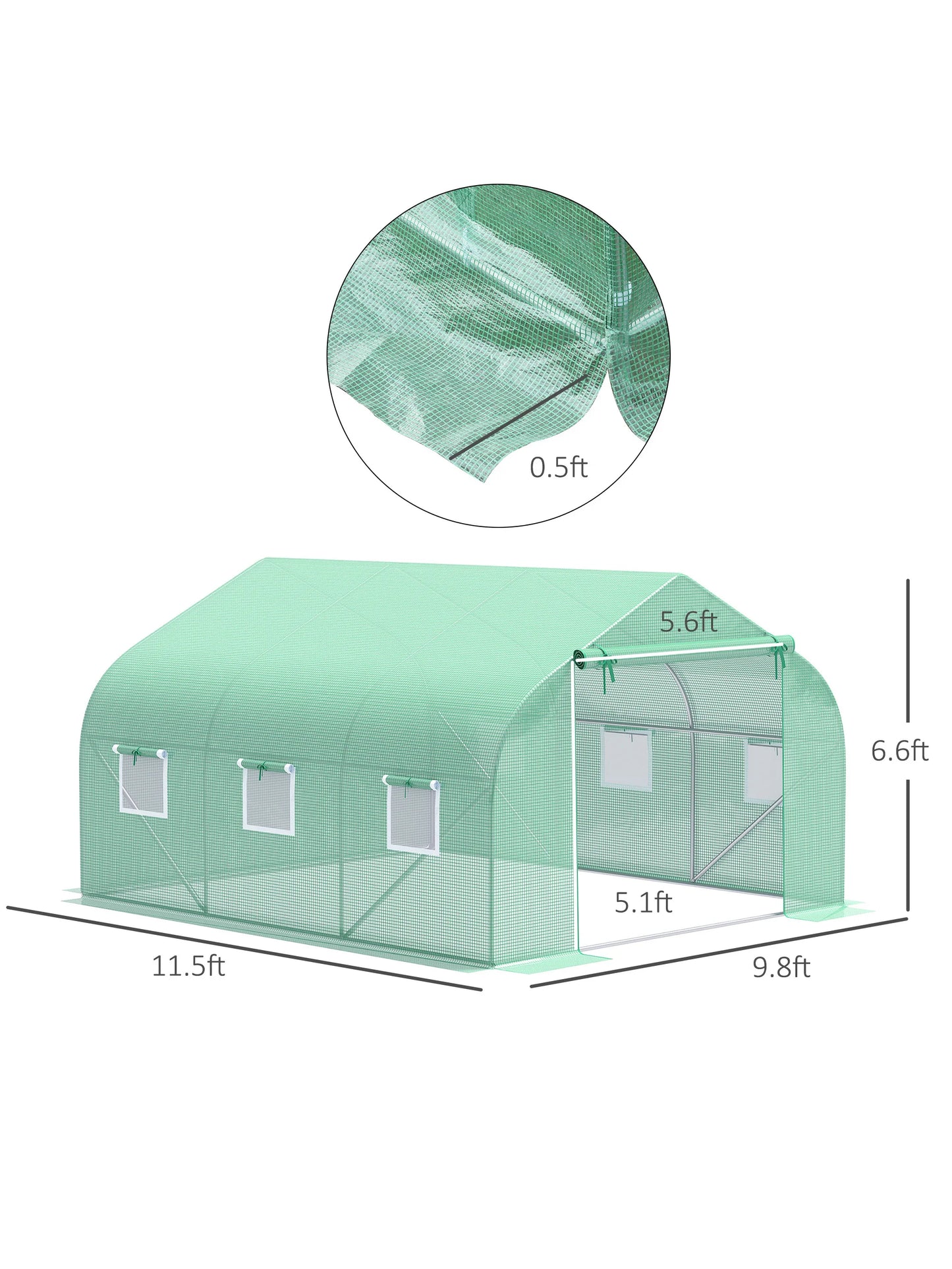 Greenhouse Hot House 12' x 10' x 7' Outdoor - Tool Traction