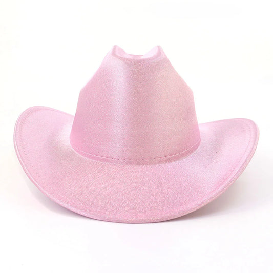 Candy Solid Color Western Cowboy Hat Men Women Autumn Spring Church Jazz Elegant Pink Cowgirl Sombrero Caps Riding Sun Hat