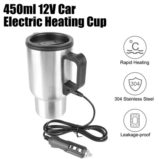 Car Coffee Thermal Travel Mug,  12V  Electric Heating