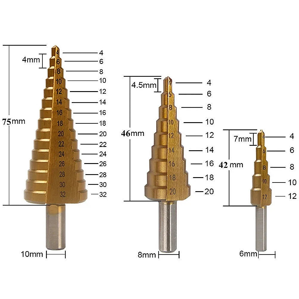 Drill Bit Set Titanium 6Pcs Set