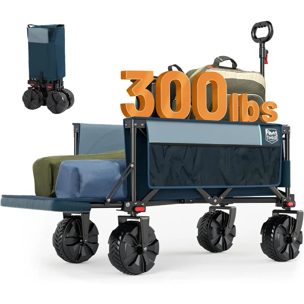 Folding Wagon with Tailgate, - Tool Traction