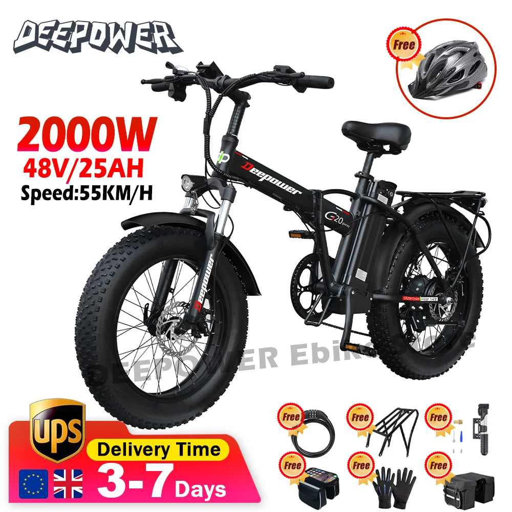 Folding Electric Bicycle 1000W 48V Mountain Style